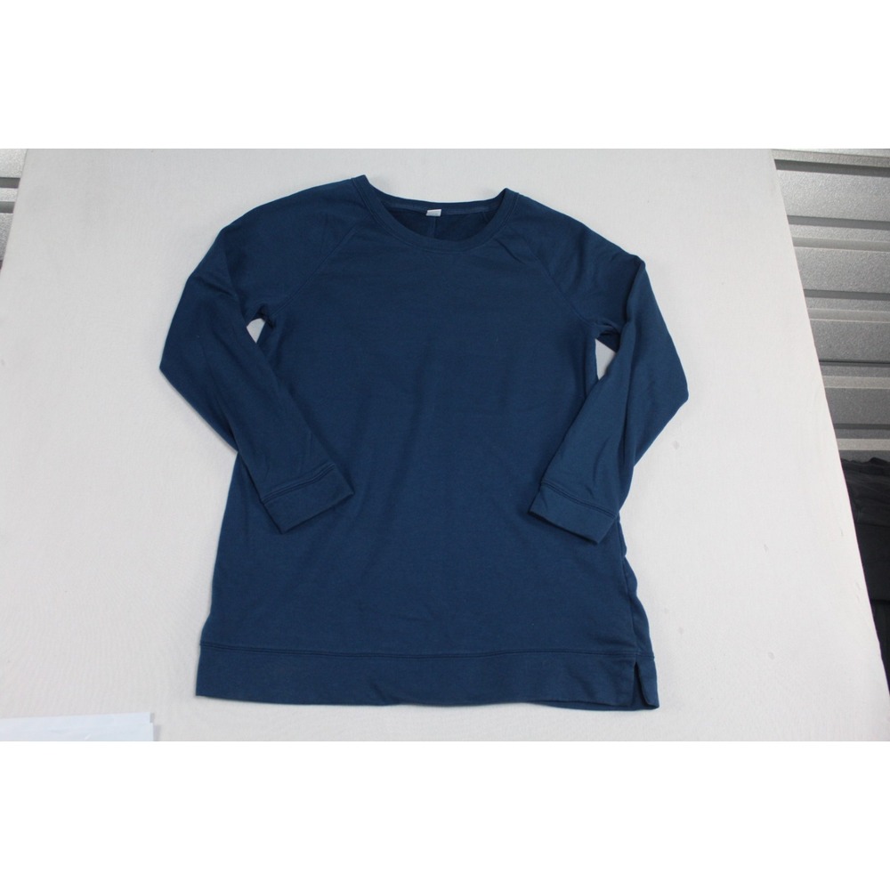 Old Navy Active Sweatshirt Women Large Blue Excellent Crew Neck Raglan Pullover
